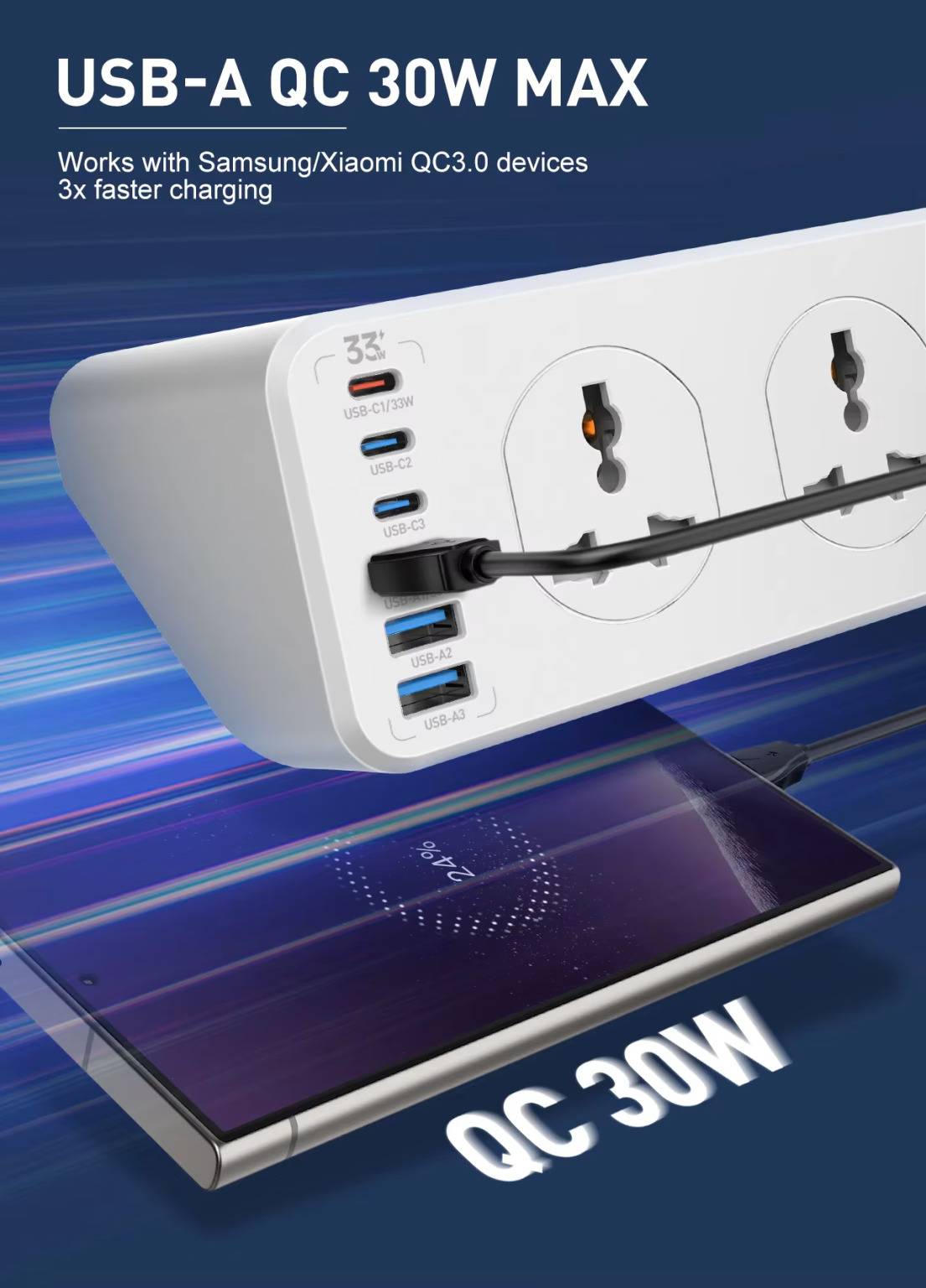 LDNIO SC10610C Universal Power Strip 10 Outlets 2M Cable