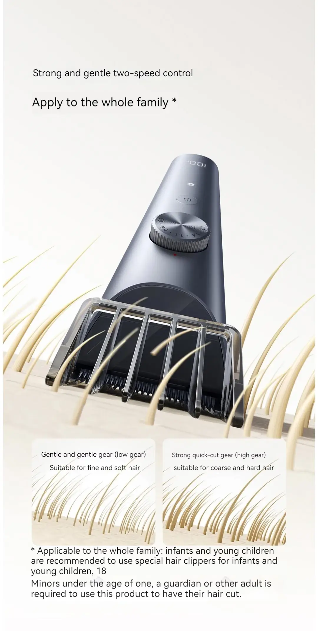  Xiaomi MIJIA Hair Clipper 2 with Enhanced Obsidian Blade Technology