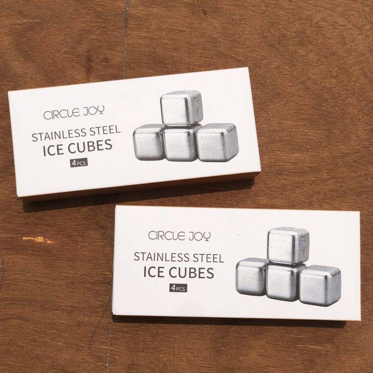 Circle Joy Premium Stainless Steel Reusable Ice Cubes 4pc