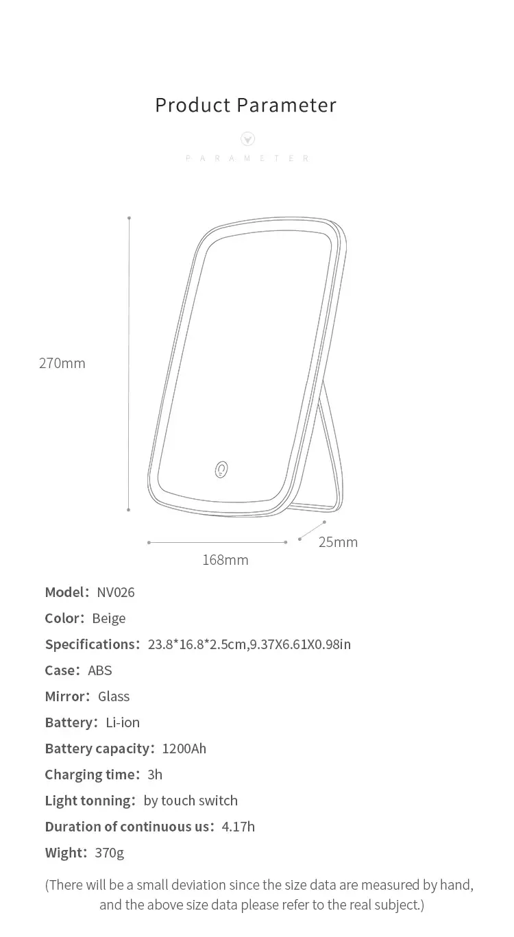 Xiaomi Jordan Judy NV026 LED Makeup Mirror
