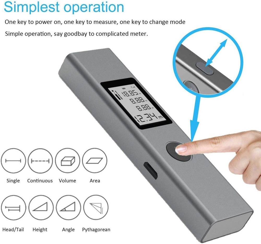 Xiaomi ATuMan DUKA LS-P Rechargeable Digital Laser Rangefinder Distance Meter