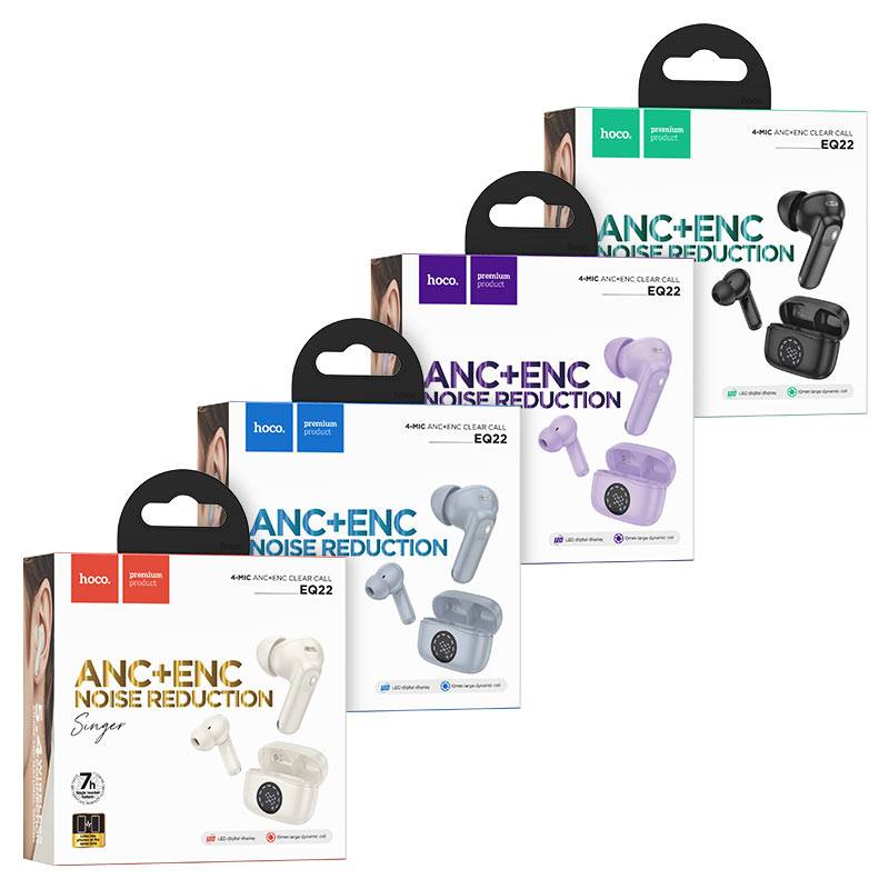 Hoco EQ22 ANC + ENC Noise Reduction True Wireless Earbuds
