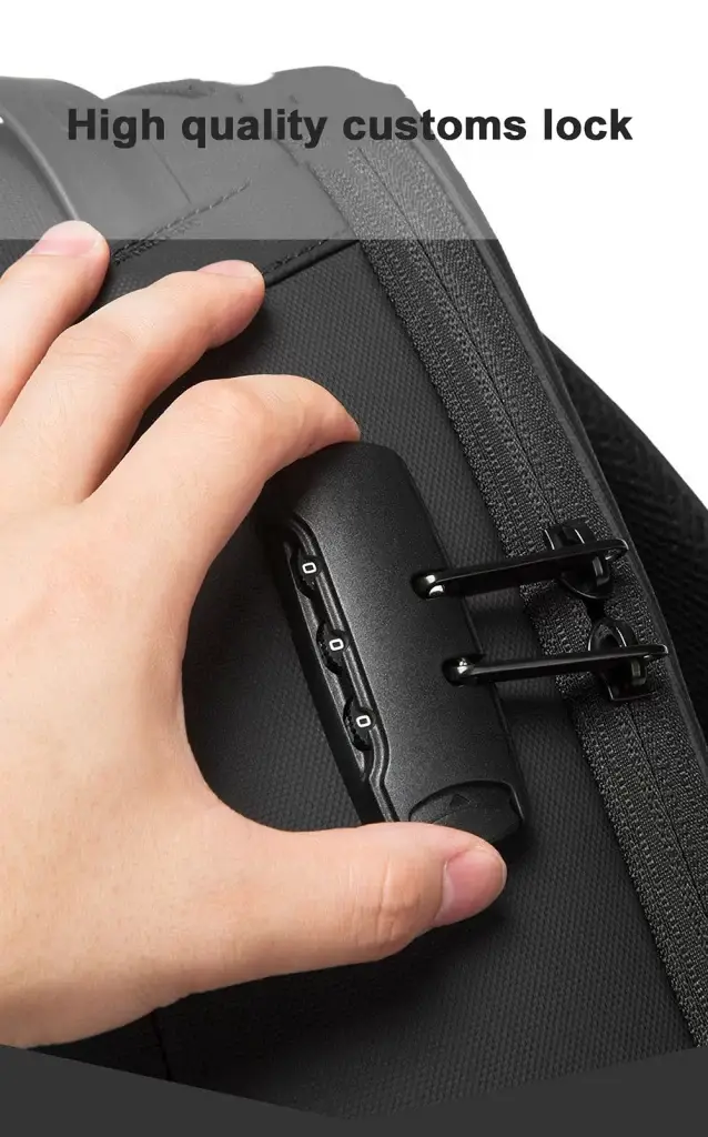 BANGE BG-7225 Anti-Theft Water-Resistant Laptop Backpack with USB Charging Port