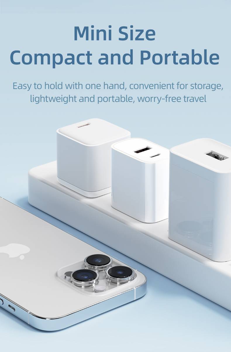 ROCK T43 USB-A & USB-C Dual-Port PD 20W Travel Fast Charger