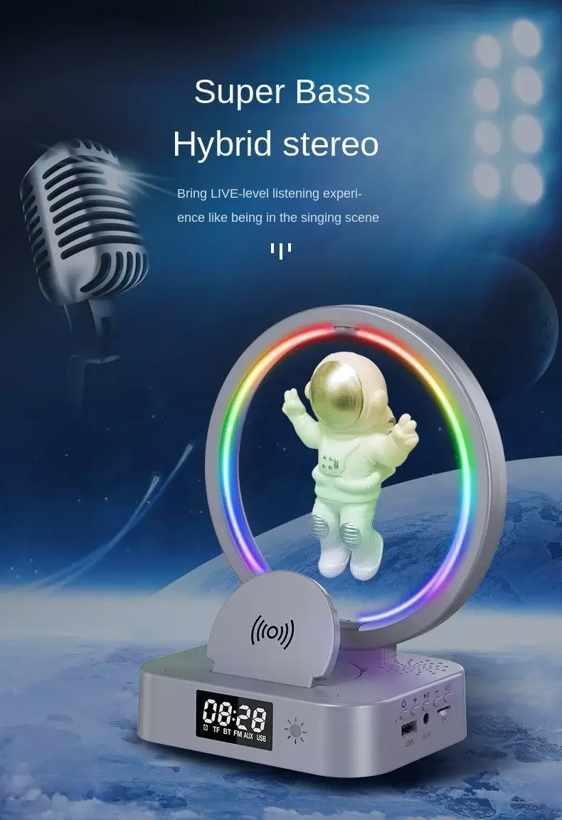 Magnetic Levitation Astronaut Bluetooth Speaker with 360° Floating Sound