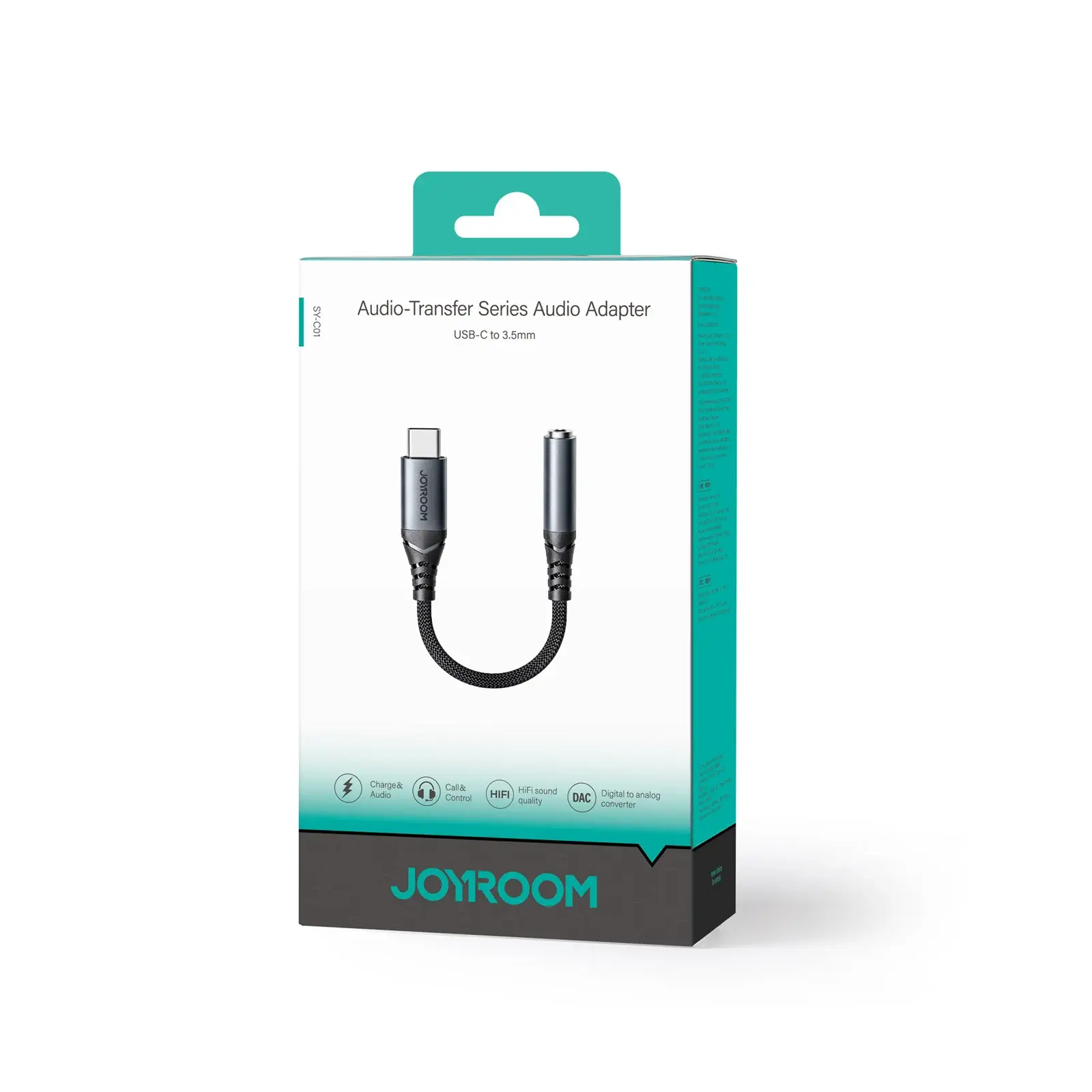 Joyroom SY-C01 Type-C to 3.5mm Audio Jack Adapter for Headphones and Microphones