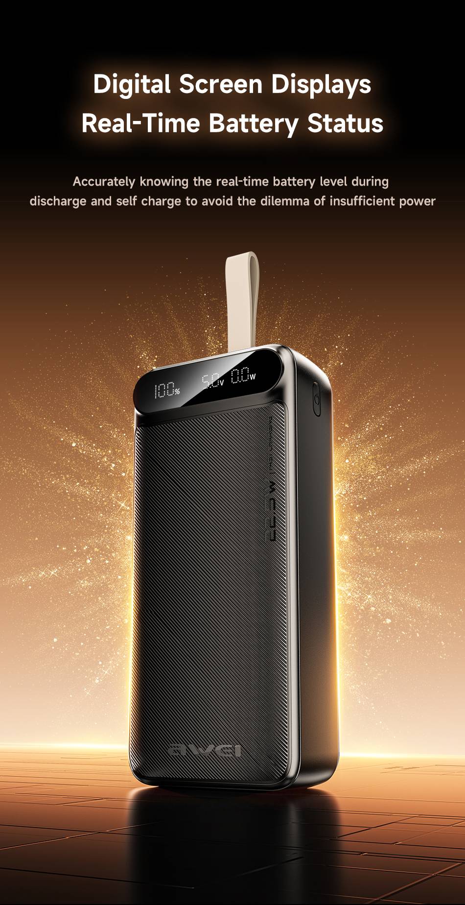 AWEI PA-12 30000mAh 22.5W Fast Charging Power Bank