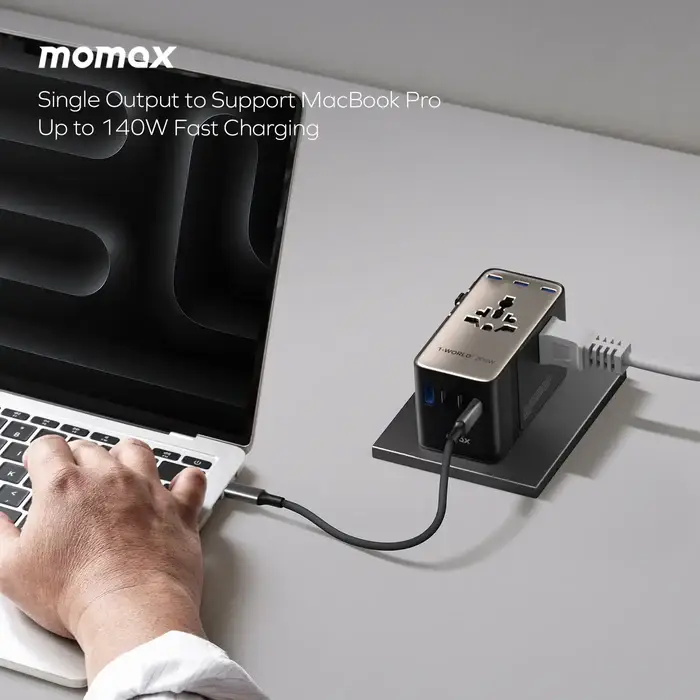 Momax UA28 1-World2 205W 7-Port Dual AC Travel Adapter