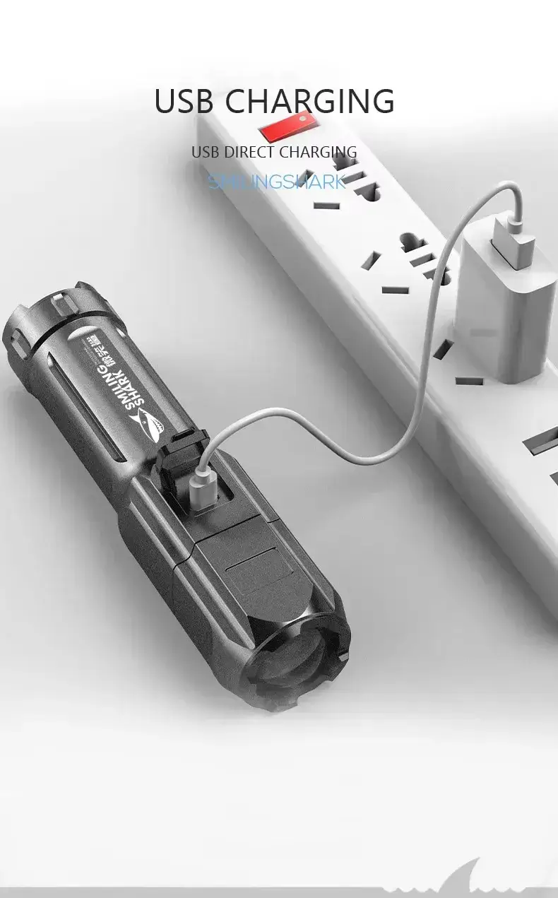 Smiling Shark 622A Telescopic LED Flashlight