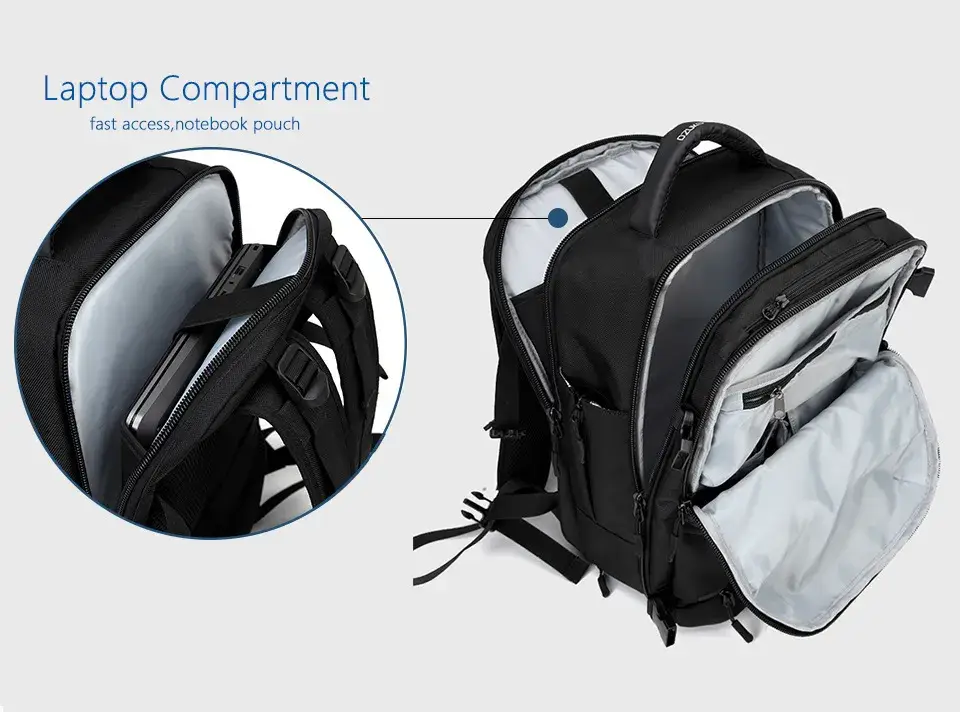 Ozuko 8983L Men's Outdoor Waterproof Backpack Large-Capacity Multi-Function Travel Bag