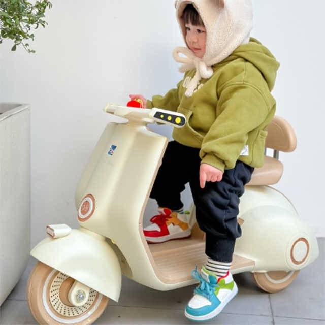 Rechargeable Electric Motorbike for Kids (Ages 3-8) Stylish Toy Ride-On Bike