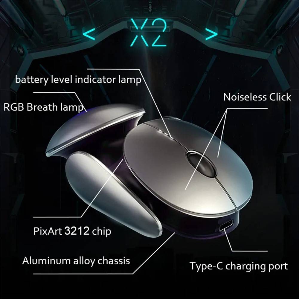 Inphic X2 Tri-Mode Bluetooth Wireless Mouse