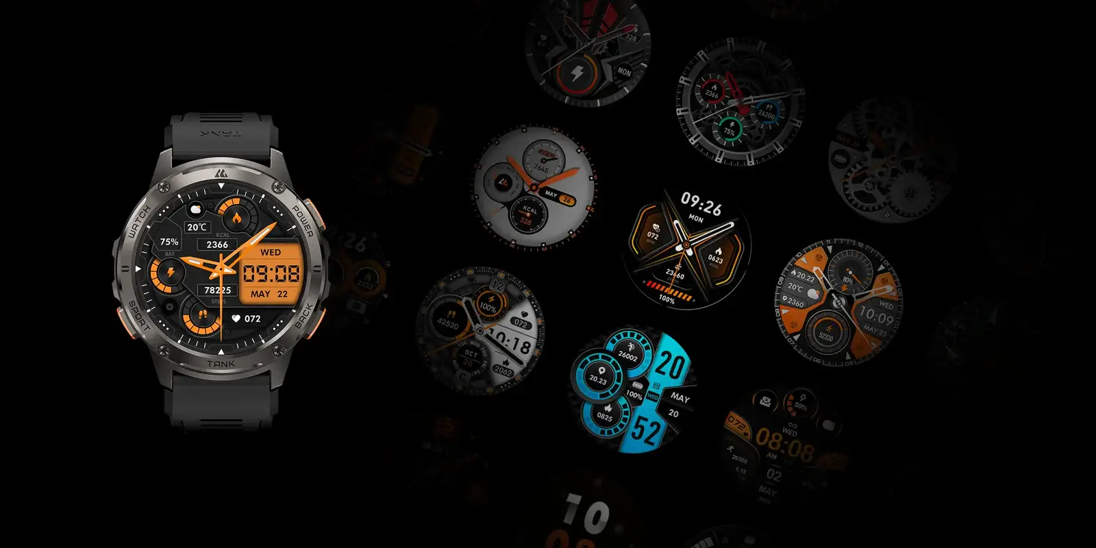 KOSPET TANK T3 ULTRA Rugged Smartwatch with Dual-GPS New Release