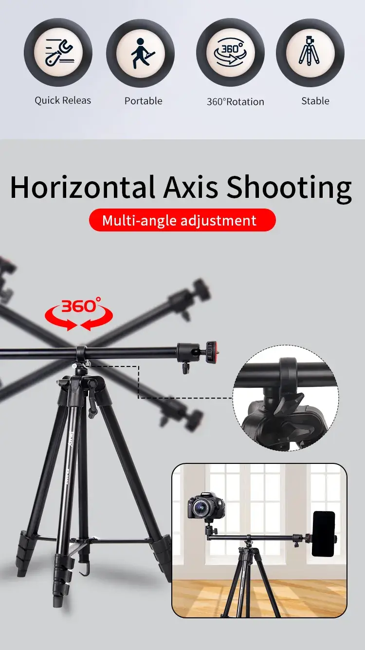 Jmary KP-2207 Portable Aluminum Alloy Tripod Stand