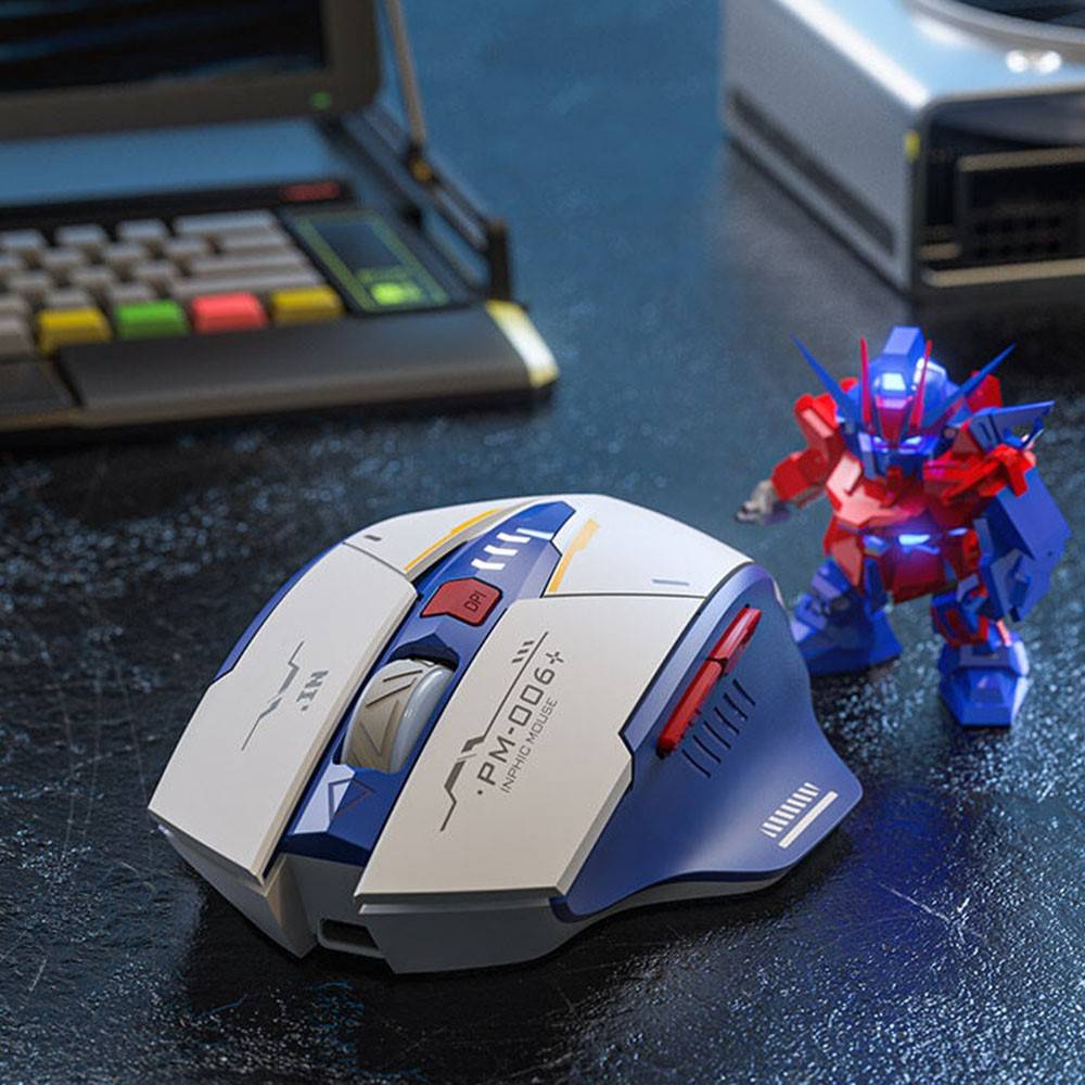 INPHIC F9 Mecha Version Rechargeable 2.4G Wireless Gaming & Office Mouse for Computer and Laptop