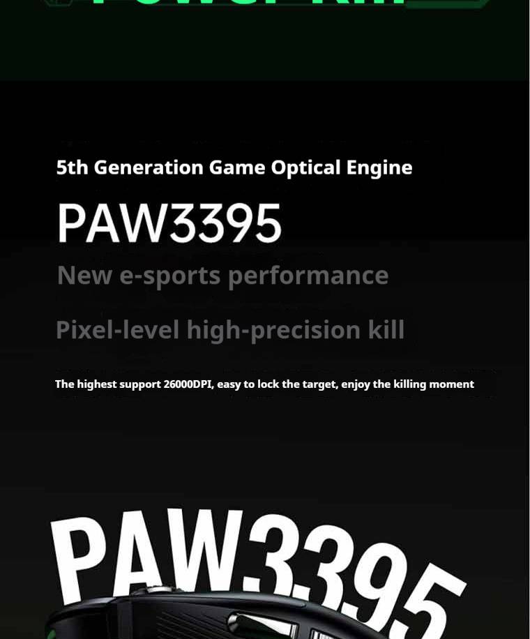 Ugreen G908 RGB Wireless Gaming Mouse PAW3395 4K DPI Three-Mode Flash