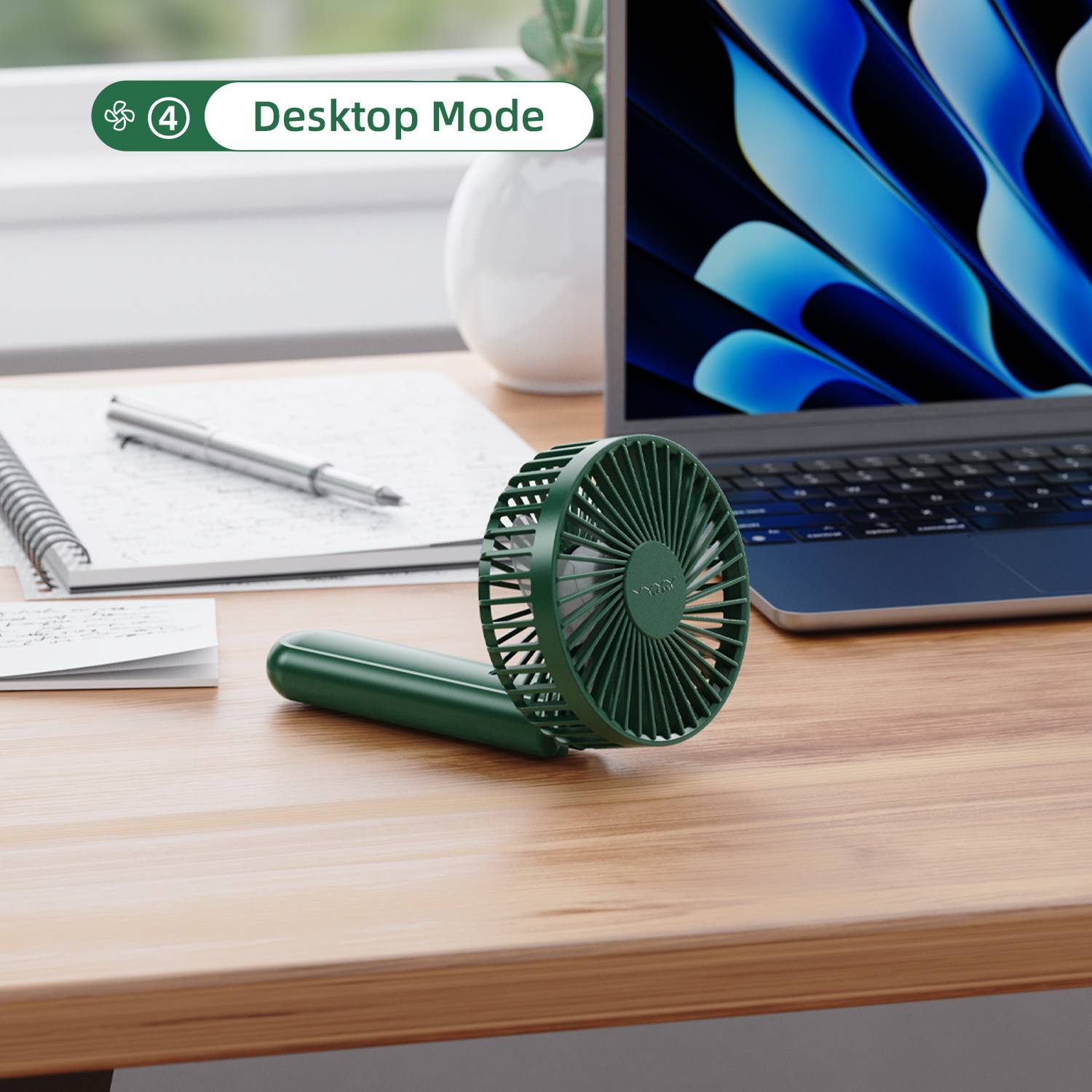Vyvylabs VKD02-WH Foldable Handheld Clip Fan