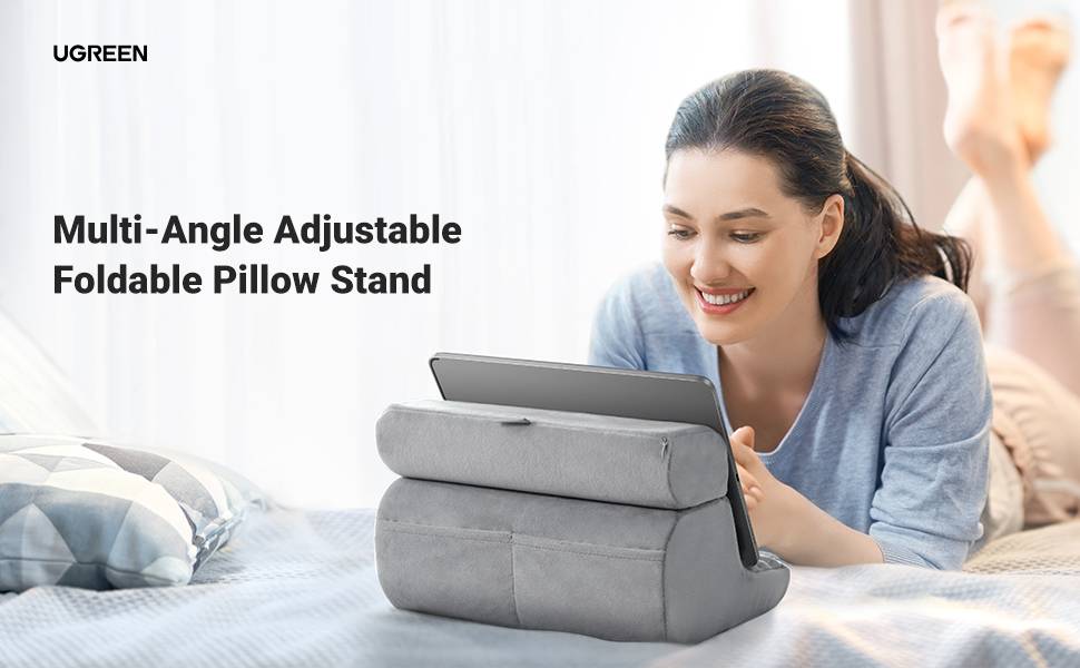 UGREEN Adjustable Tablet Pillow Stand with 3 Viewing Angles for iPad & Tablets