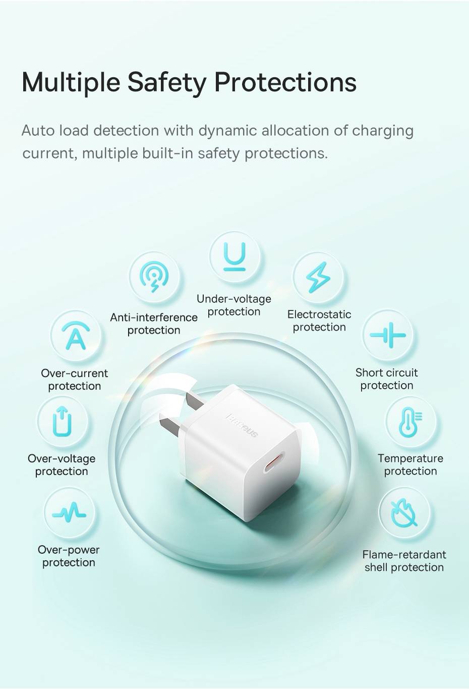 Baseus GaN5 20W USB-C Fast Charger Adapter CN Plug