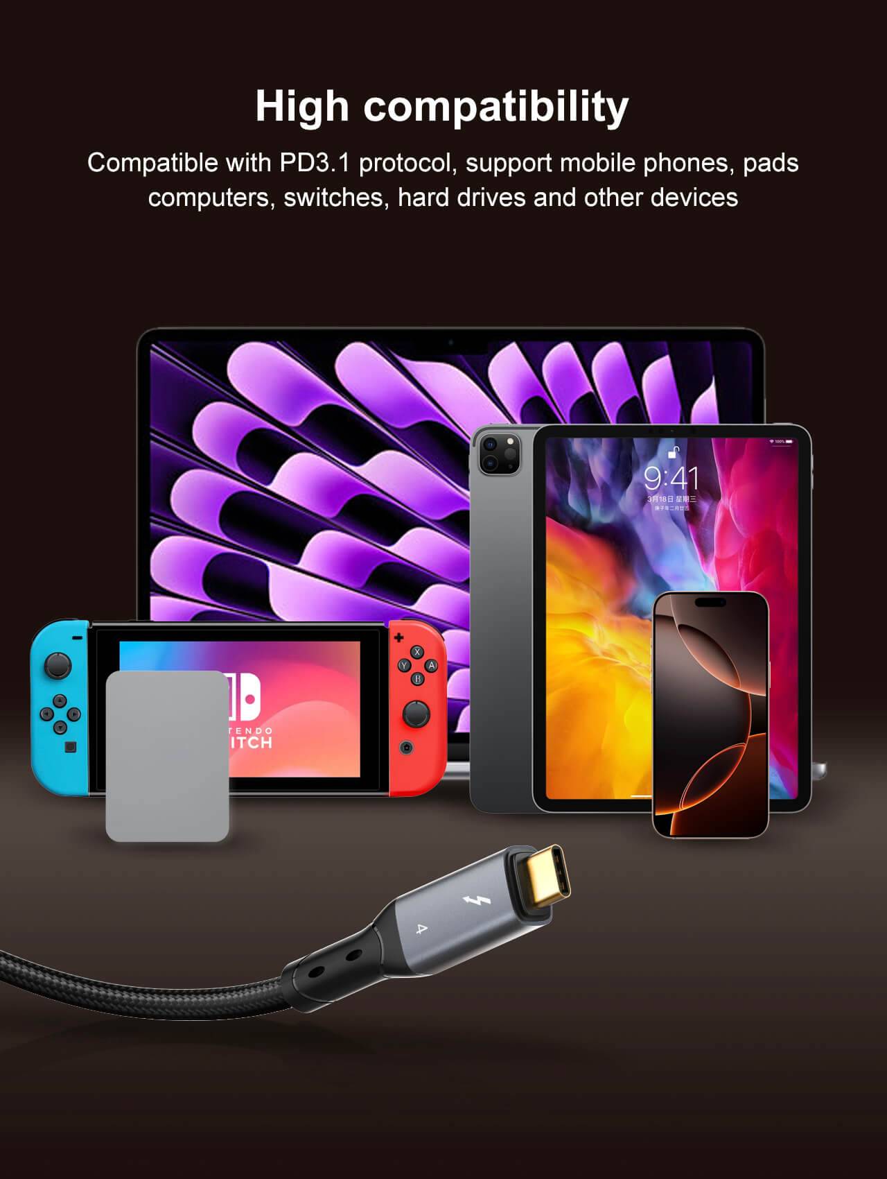 LDNIO TC-11C USB-C to USB-C 240W Fast Charging & Data Cable PD 3.1 Compatible