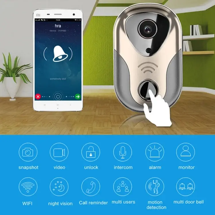 163Eye L1-NJ Smart WiFi Video Doorbell with 1.3MP HD Camera & Network Intercom System