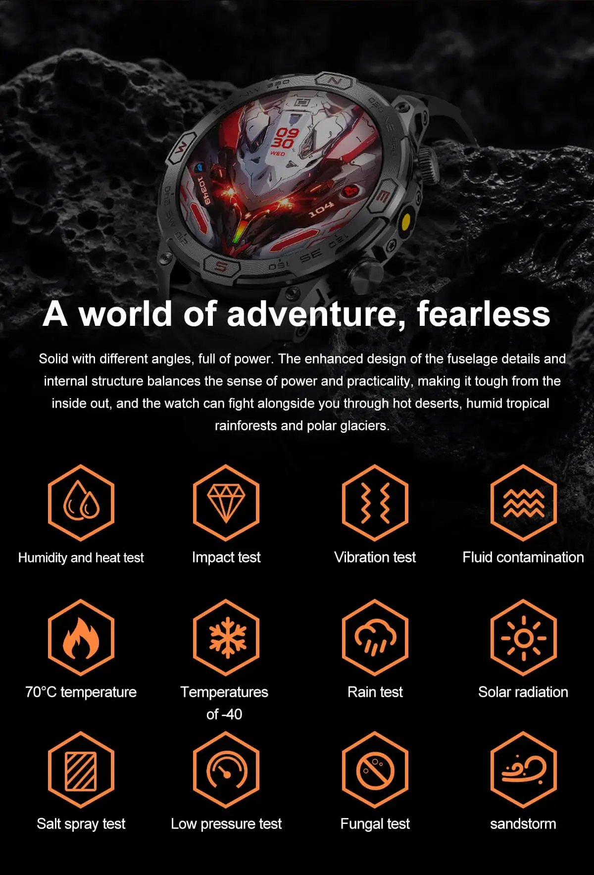 Valdus VD36 Pro Rugged Men Outdoor Smartwatch