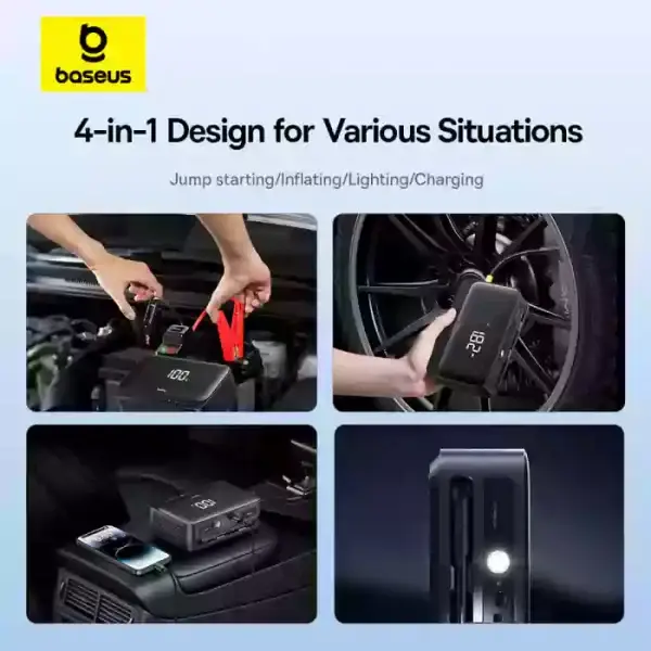 Baseus BS-CH013 Super Energy Series 4-in-1 Car Jump Starter 600A Portable Power Bank
