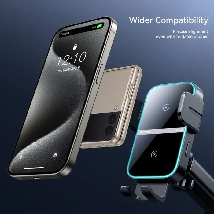 Joyroom JR-ZS246S 15W Qi Dual-Coil Dashboard Car Mount Wireless Charger