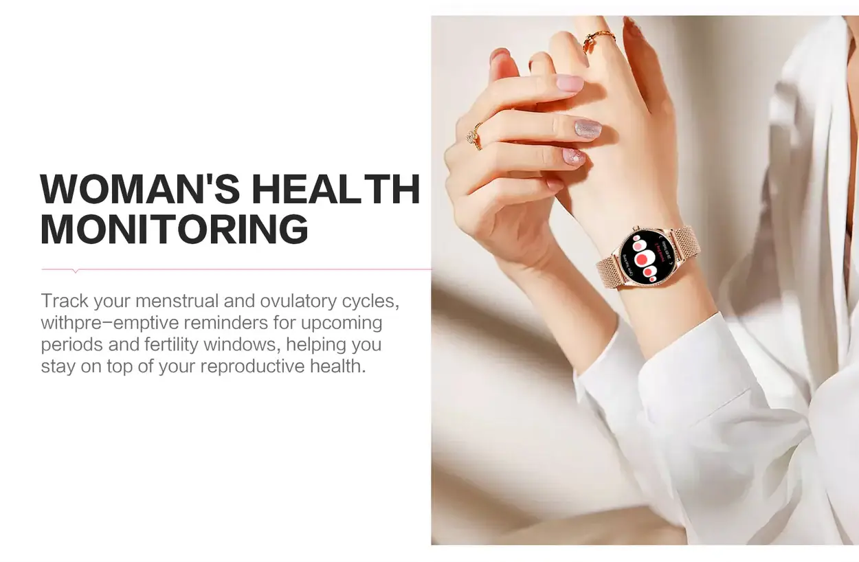 Valdus VL60 Pro AMOLED Bluetooth Calling Ladies Smartwatch