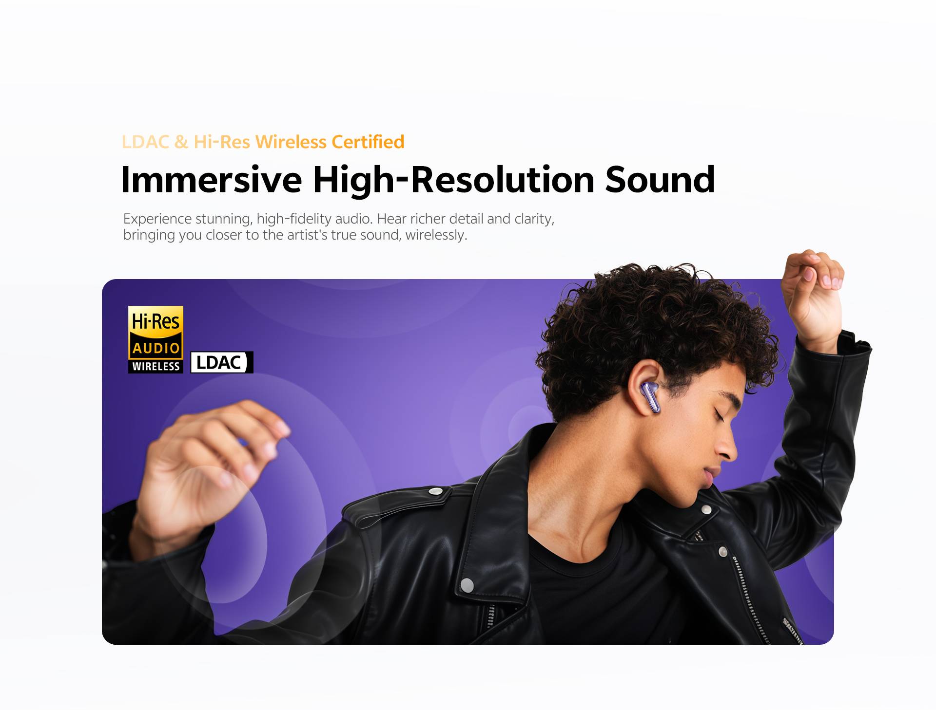 QCY MeloBuds N70 True Wireless Earbuds with 56dB Adaptive ANC & LDAC