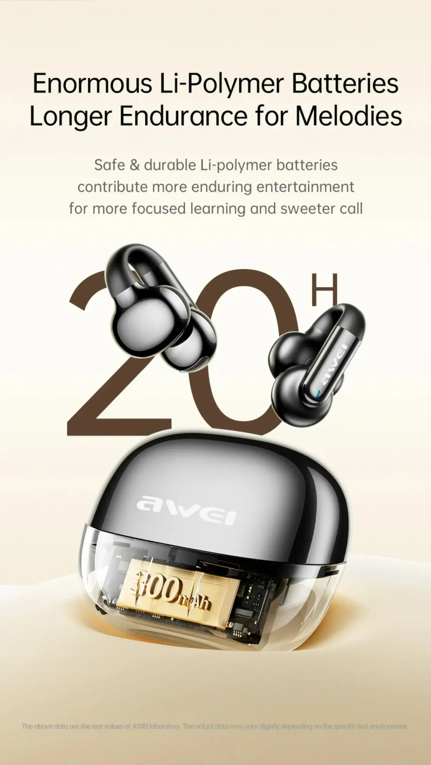 AWEI TZ30 Open-Ear Clip Bluetooth Headset