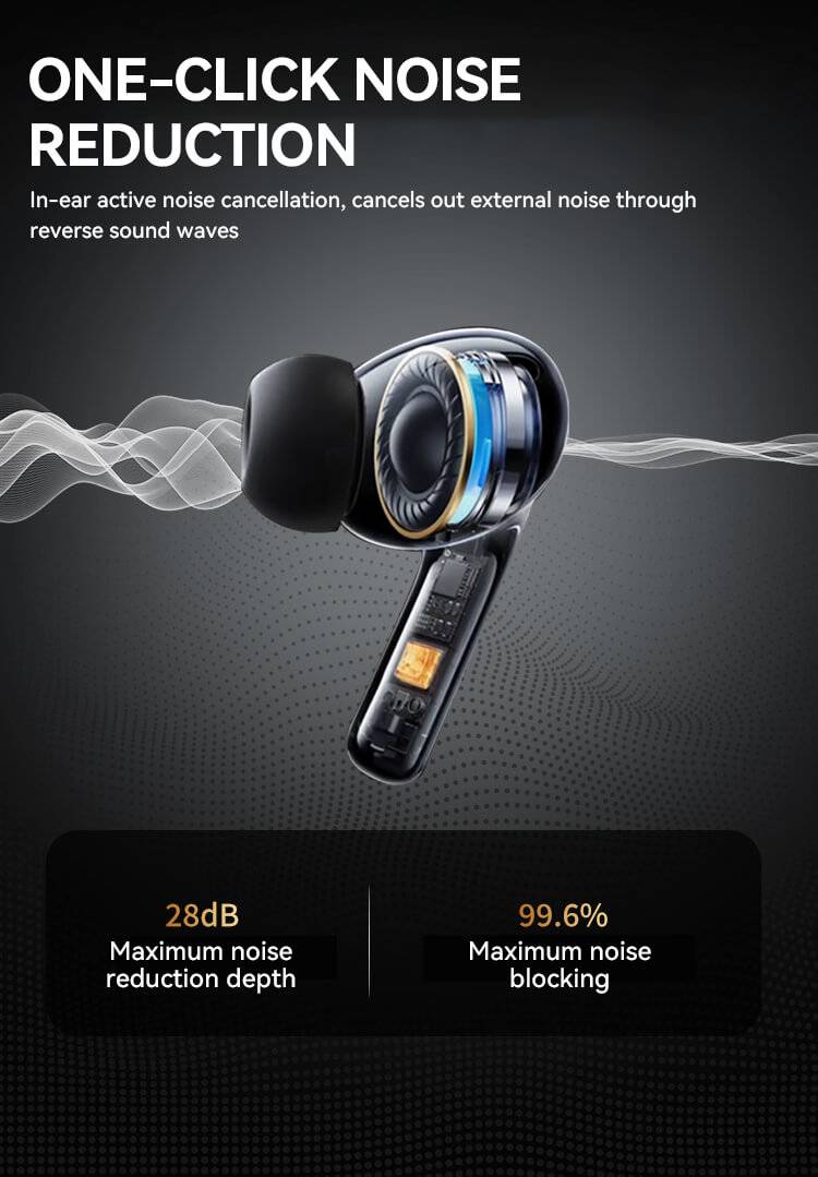 Valdus VTS-200 TWS Bluetooth Earbuds with Fashionable Transparent Charging Case