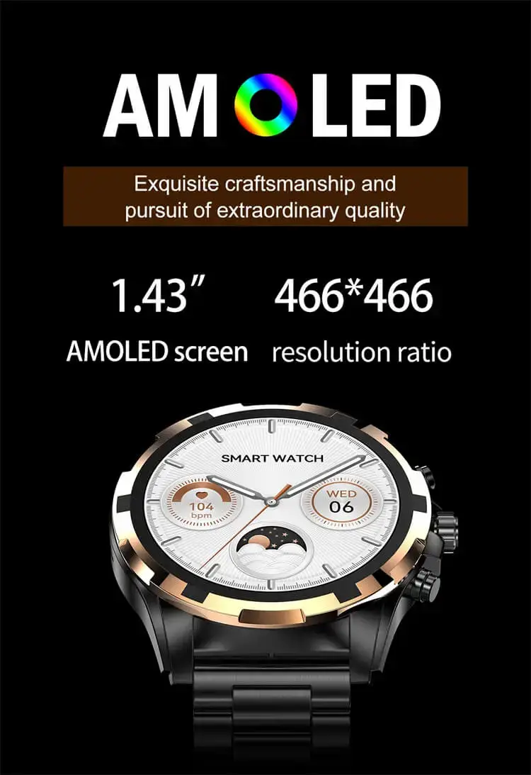 Valdus VS43 Pro AMOLED Bluetooth Calling Smartwatch