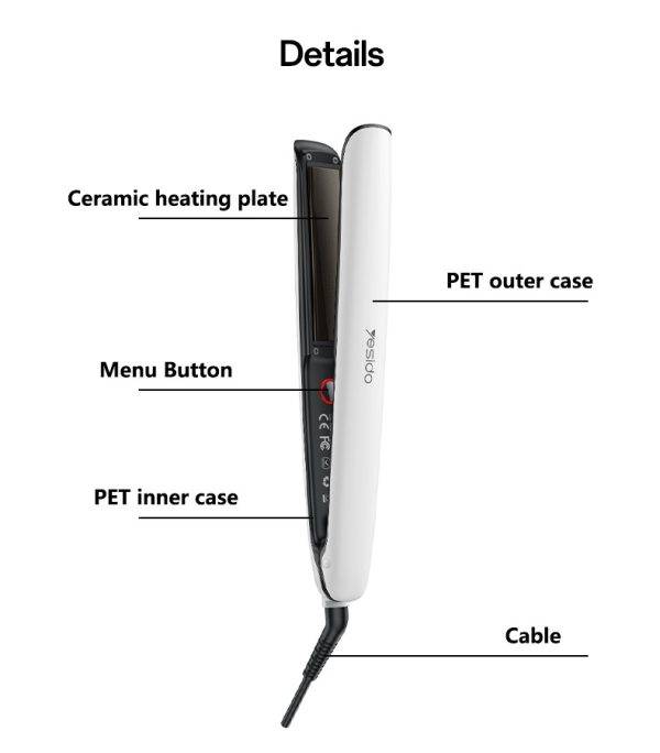 YESIDO MG31 Hair Straightener with Negative Ion Technology
