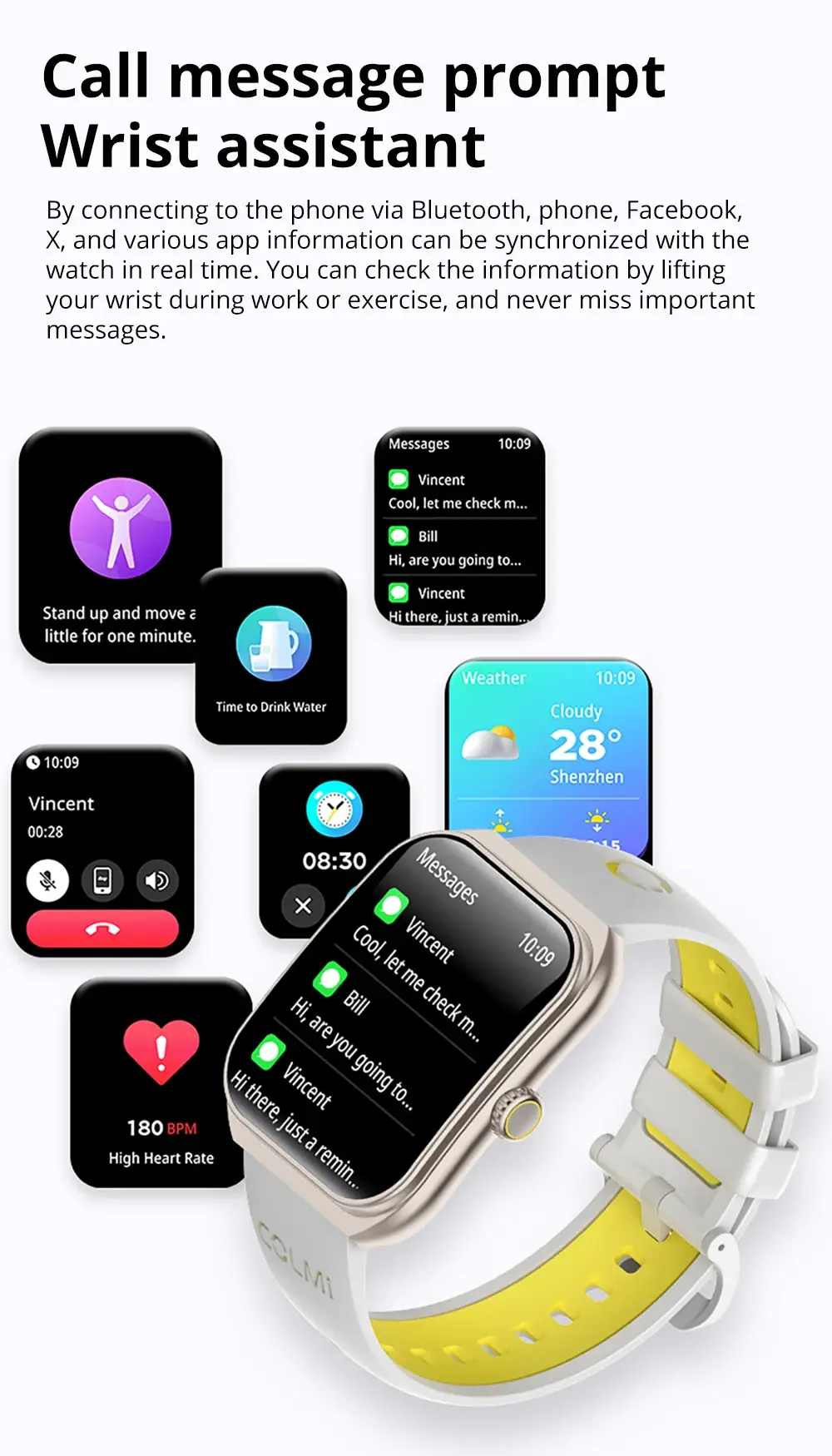 COLMI P86 AMOLED Smartwatch with Bluetooth Calling