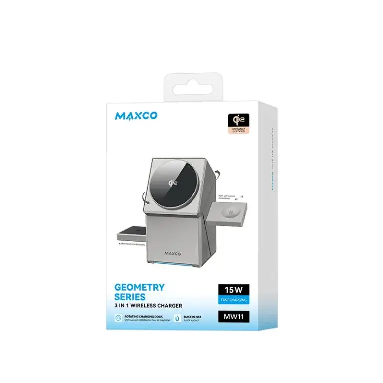 MAXCO MW11 Geometry Series 3-in-1 Wireless Charger MAXCO MW11 Geometry Series 3-in-1 Wireless Charger