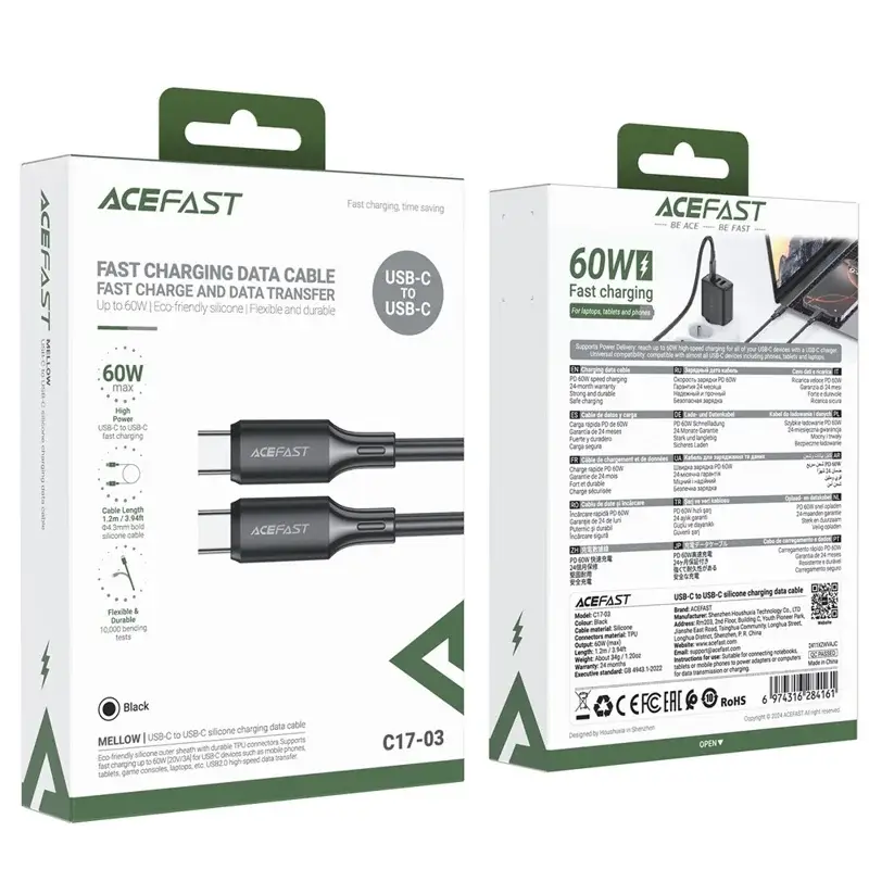 ACEFAST C17-03 Type-C To Type-C Cable ACEFAST C17-03 Type-C To Type-C Cable