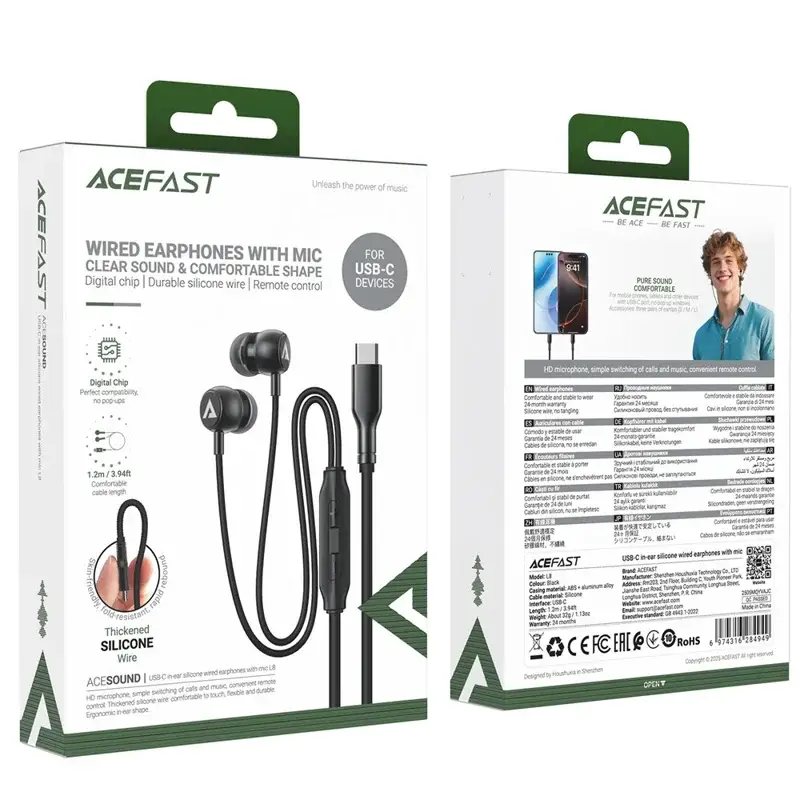 ACEFAST L8 Type C Wired Earphones With Mic