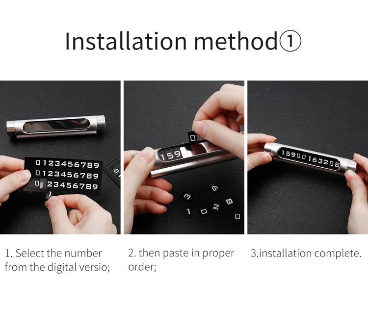 Baseus Metal Temporary Parking Number Card