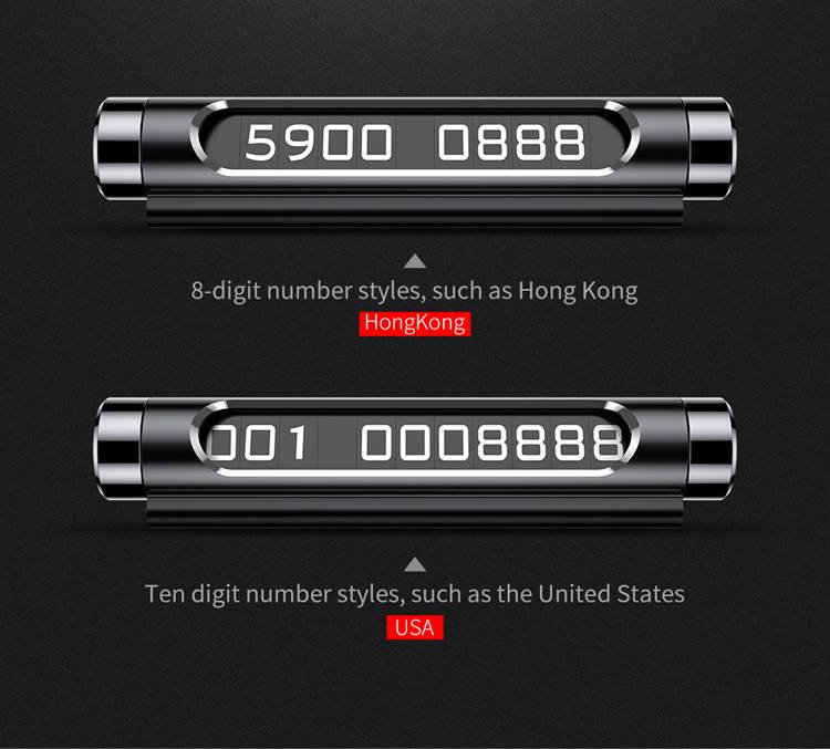 Baseus Metal Temporary Parking Number Card