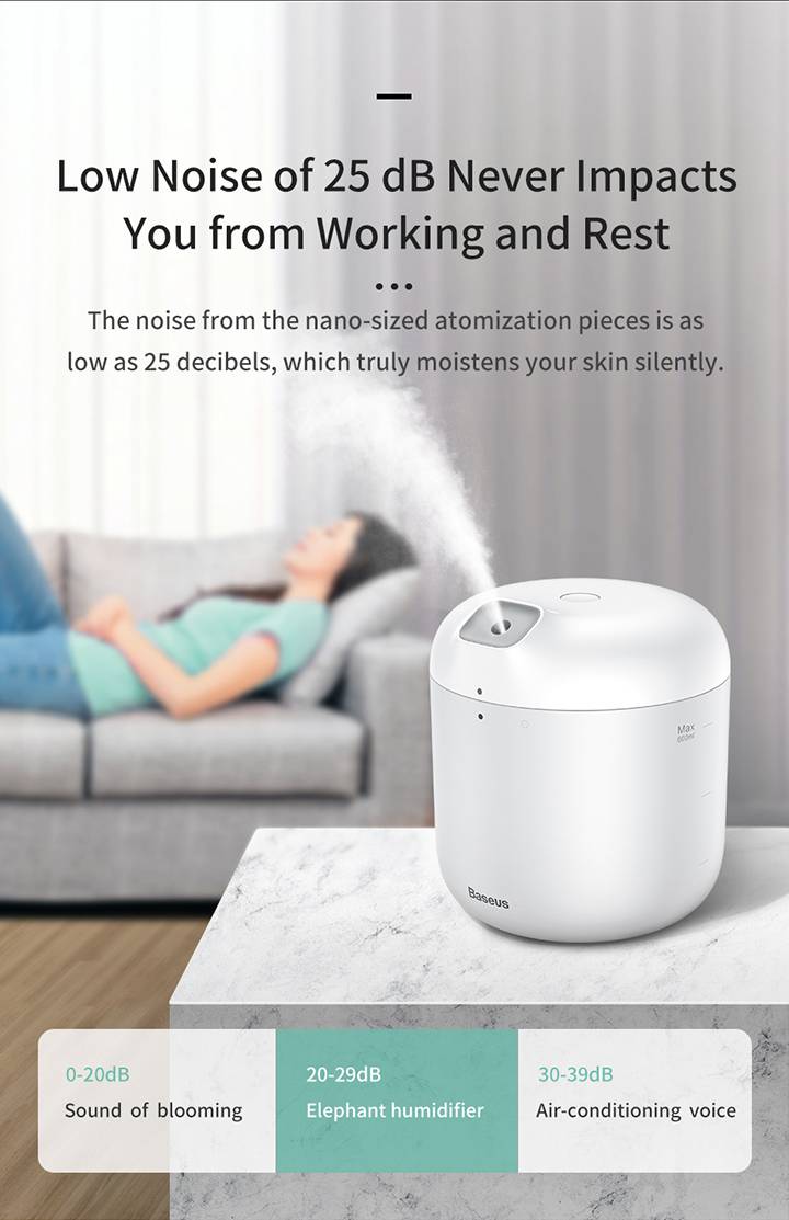 BASEUS Elephant 600ML Large Capacity Humidifier with Night Light Function