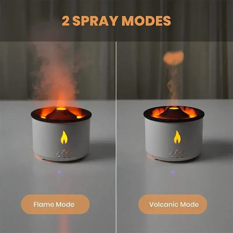 Volcanic Aroma Diffuser Air Humidifier Portable 360ml Usb Night Light Sprayer