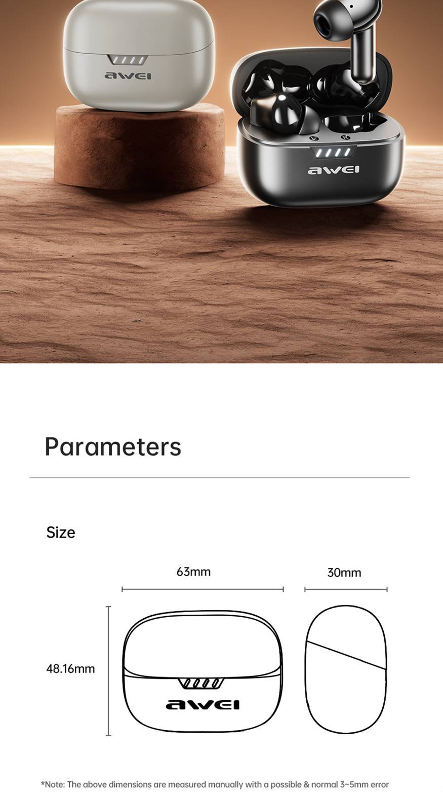 Awei TA12 ANC True Wireless Earbuds