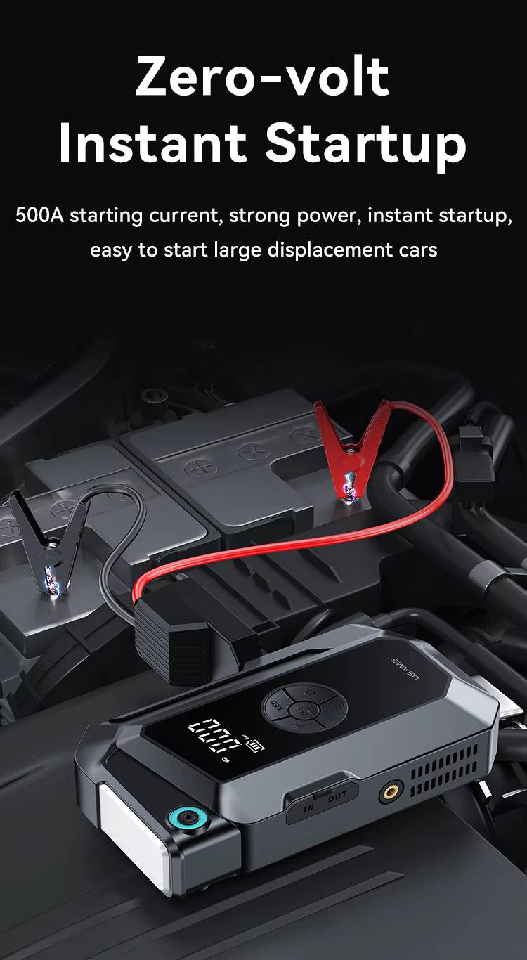 USAMS ZB287 2-in-1 8000mAh Portable Car Jump Starter & Power Bank
