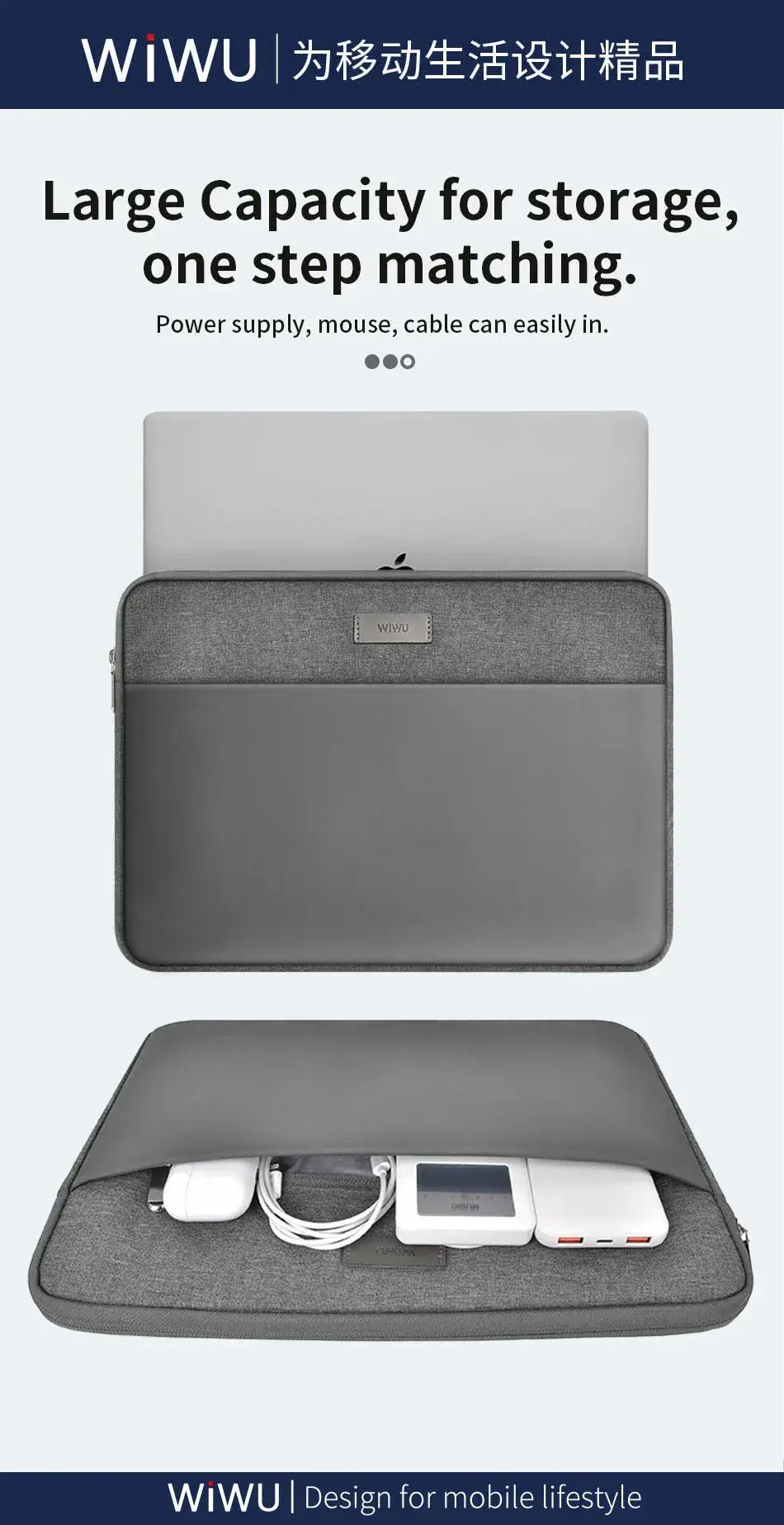  WiWU Minimalist Laptop Sleeve 14-Inch Fits MacBook Air