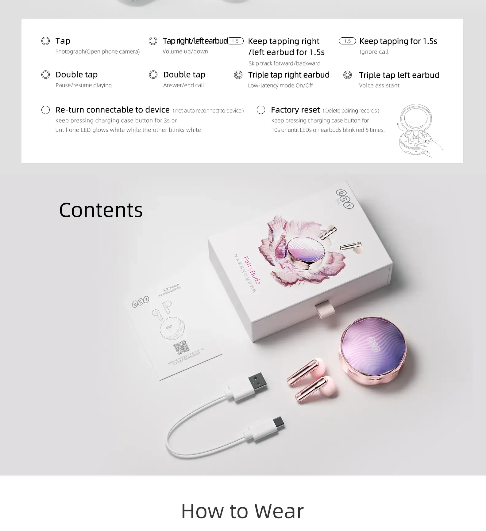 QCY T21 FairyBuds - True Wireless Earbuds