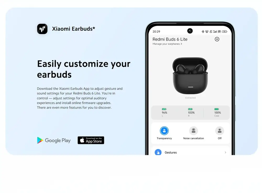Redmi Buds 6 Lite ANC True Wireless Earbuds