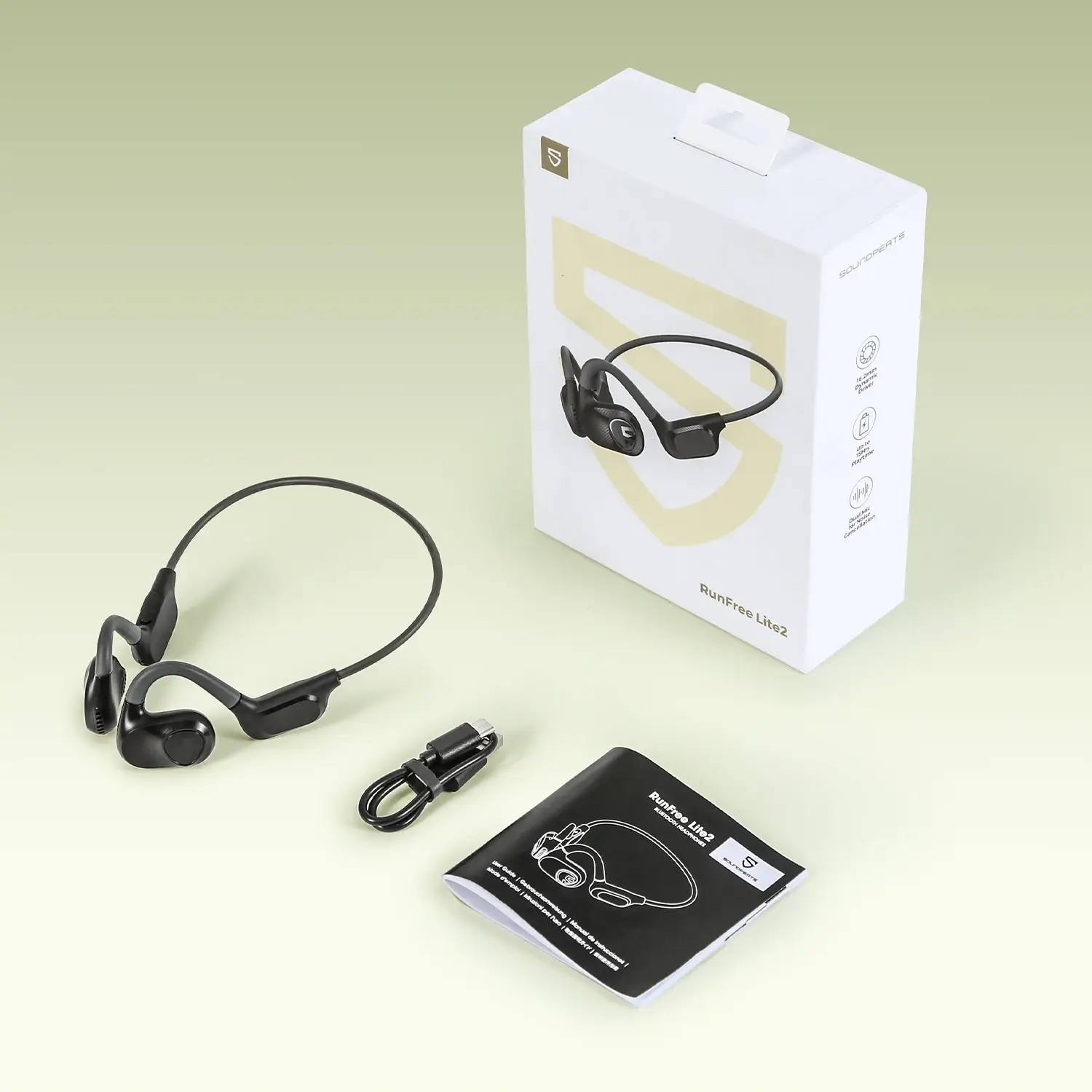 SoundPEATS RunFree Lite2 Open-Ear Bone Conduction Sports Headphones