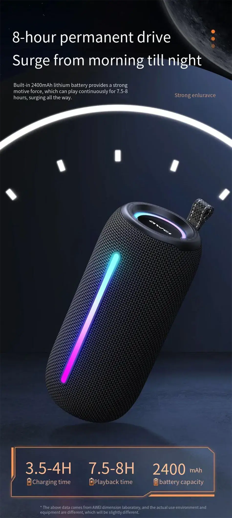 Awei Y788 Colorful Sound with RGB Lights Bluetooth Speaker