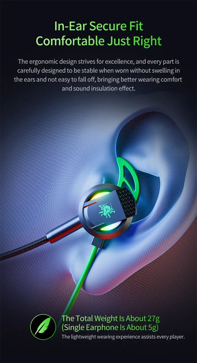 Plextone RX3 PLUS Type-C Wired Gaming Earphones